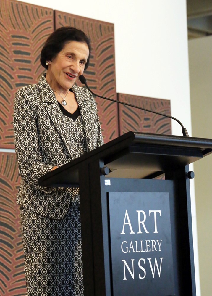 Dame Marie Bashir giving speech at Judy's memorial